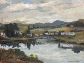 Maurice Canning Wilks 1910-1984 Oil on board, lake