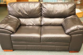 Good quality leather two seater settee