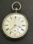 Silver cased pocket watch