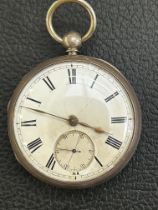 Victorian Silver Cased pocket watch, Fusee movement, Stewart Davidson