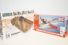 Airfix 1.72 Super marine spitfire and RAF red arro