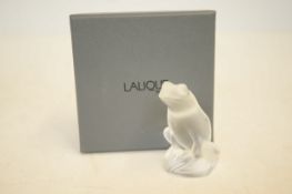 Lalique frog with original box