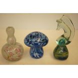 Mtarfa stem vase, Mdina seahorse together with a M