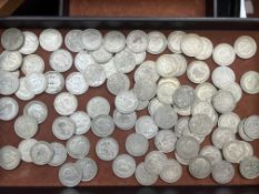 Collection of silver British 1/2 crowns, 47 1920s,