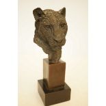 Bronze model leopards head signed P.J.Mene (after)