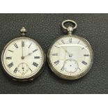 935 silver pocket watch together with a silver cas