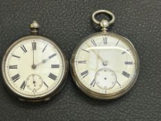 935 silver pocket watch together with a silver cas
