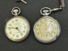 Ingersoll triumph pocket watch together with Roxde