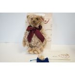 Steiff bear with original box, COA & metal bear