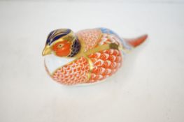 Royal Crown Derby Pheasant with gold stopper
