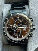 Citizen Tachymeter wristwatch AT2248-59E with box,