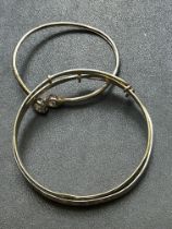 3 Silver bangles