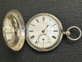Silver cased pocket watch (fusee movement)