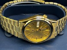 Seiko 5 day/date wristwatch with box