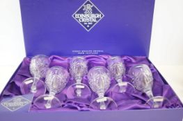 6x Edinburgh crystal wine glasses