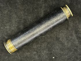 Brass & leather telescope 4 draw