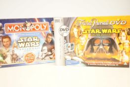 Star wars episode 2 Monopoly with Star wars trivia