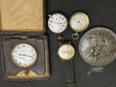 Vintage travel clock and others
