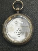 Stirling silver pocket watch case, total weight 81