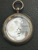 Stirling silver pocket watch case, total weight 81