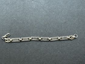 9ct White metal bracelet stamp