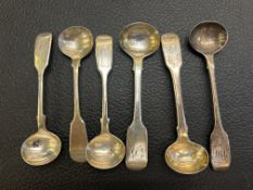 Assorted Victorian silver condiment spoons, London