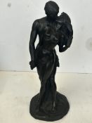 Bronzed nude figurines