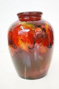 Moorcroft flambe vase. Leaf & Berry pattern