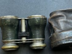 Pair of cased opera binoculars