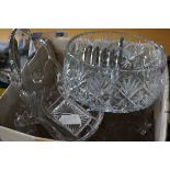 Large box of glass & crystal ware