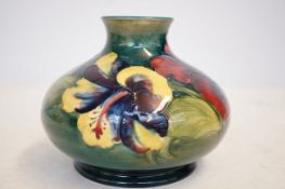 Moorcroft vase with queen mary label height 14 cm