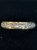 9ct Gold full eternity ring Size P Weight 2.1g