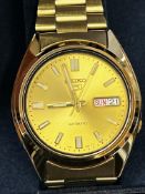 Seiko 5 automatic day/date wristwatch as new with box & papers