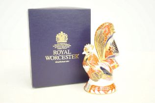 Royal Worcestershire Imari Cockerel candle snuffer