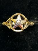 9ct Gold masonic ring size N