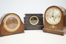 3x Mantle clocks, Belgium slate A/F