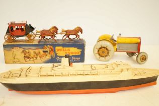 Scale model Wells Fargo over land stage together w
