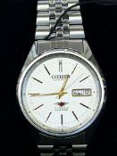 Citizen automatic day/date wristwatch with box & p