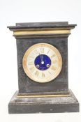 Large Belgium slate mantle clock John Dyson Leeds