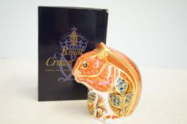 Royal Crown Derby red squirrel with gold stopper a