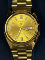 Seiko 5 automatic day/date wristwatch as new with