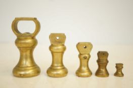 Set of brass weights