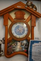 'Happy Tails' cuckoo clock by Bradford exchange by