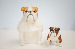 Two Beswick models of English bulldogs (largest se