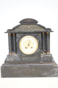 Belgium slate mantle clock Height 38 cm