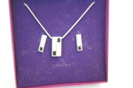 Boxed silver necklace set
