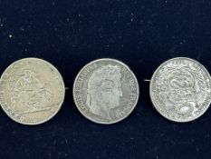 3x Early coins converted to pin brooches