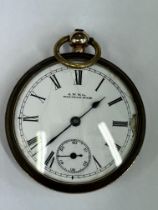 A.W.W Waltham mask pocket watch with sub second di