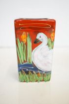 Anita Harris swan vase signed in gold