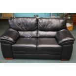 Good quality leather two seater settee